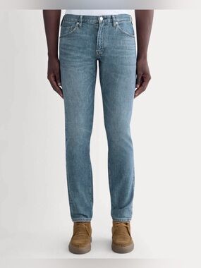Everlane the Selvedge Slim-Fit Jeans in Mid Indigo Wash